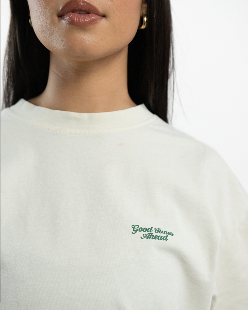 OVERSIZED T-SHIRT GOOD TIMES AHEAD CREME