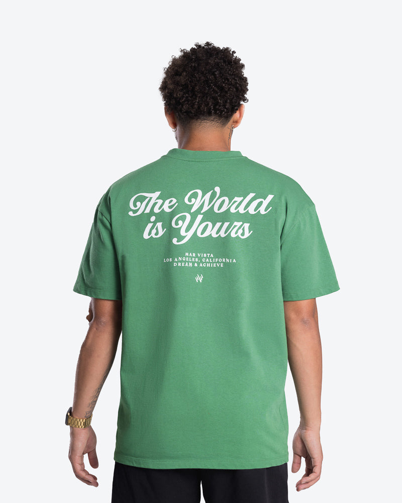 OVERSIZED T-SHIRT THE WORLD GREEN