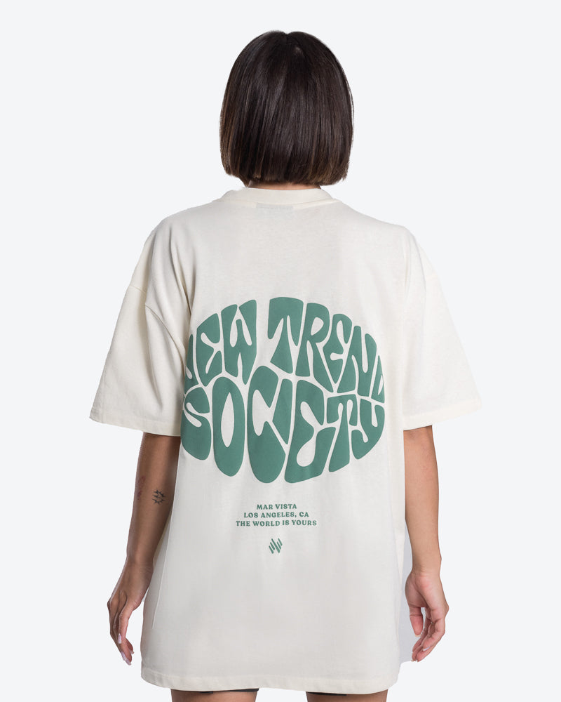 OVERSIZED T-SHIRT LSD CREME - 3D PRINT