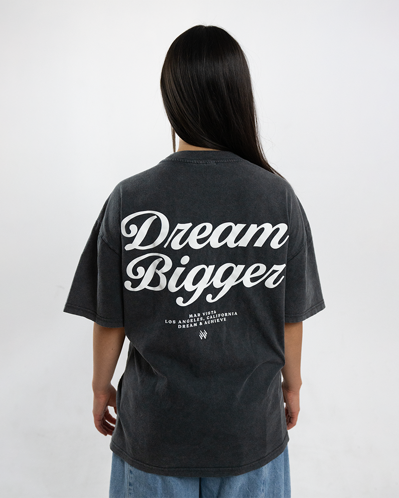 OVERSIZED T-SHIRT DREAM BIGGER ACID WASHED