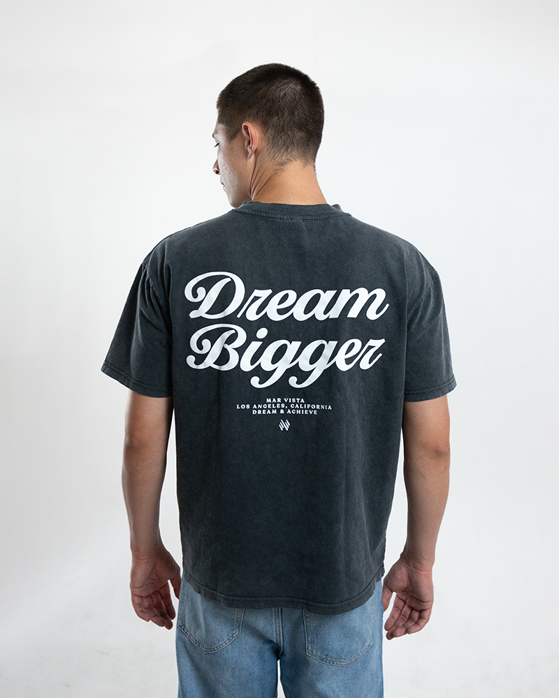 OVERSIZED T-SHIRT DREAM BIGGER ACID WASHED